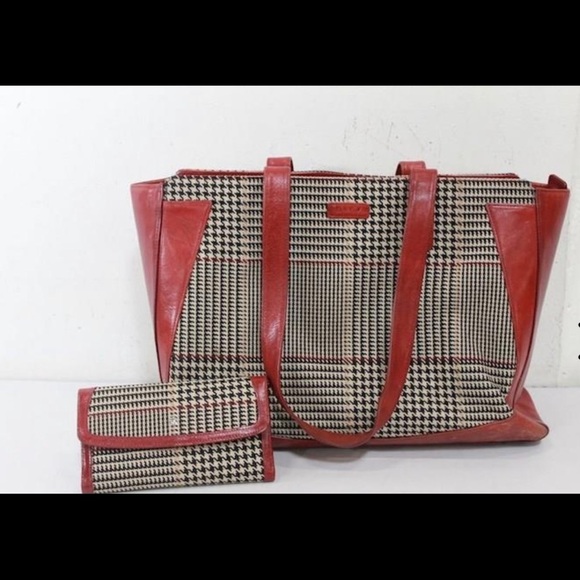 Vintage Tote by Bosca with Matching Wallet... - Picture 1 of 7